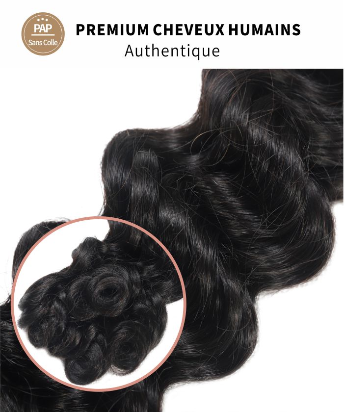 cheveux ondules noir naturelle GLAMMANE 9