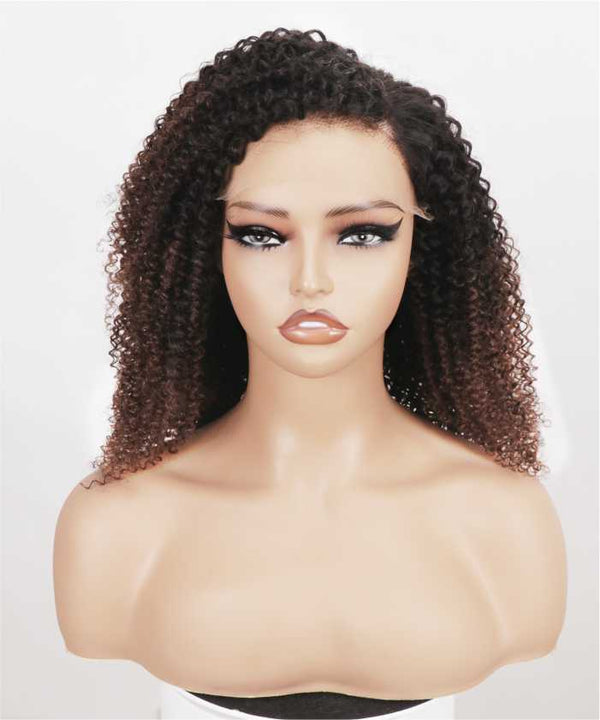 【Arc Cap】Prêt-à-Partir Ombre Chocolat Cheveux Humains Curly HD Lace Front 6×4 Perruque