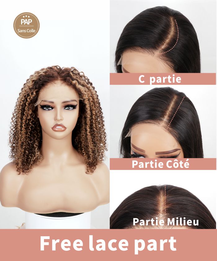 perruque cheveux balayage brune bouclee 8