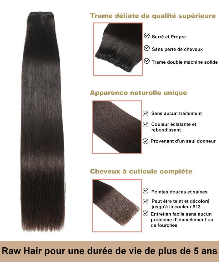Extensions de cheveux Raw Hair, soyeux et lisses - GLAMMANE 2