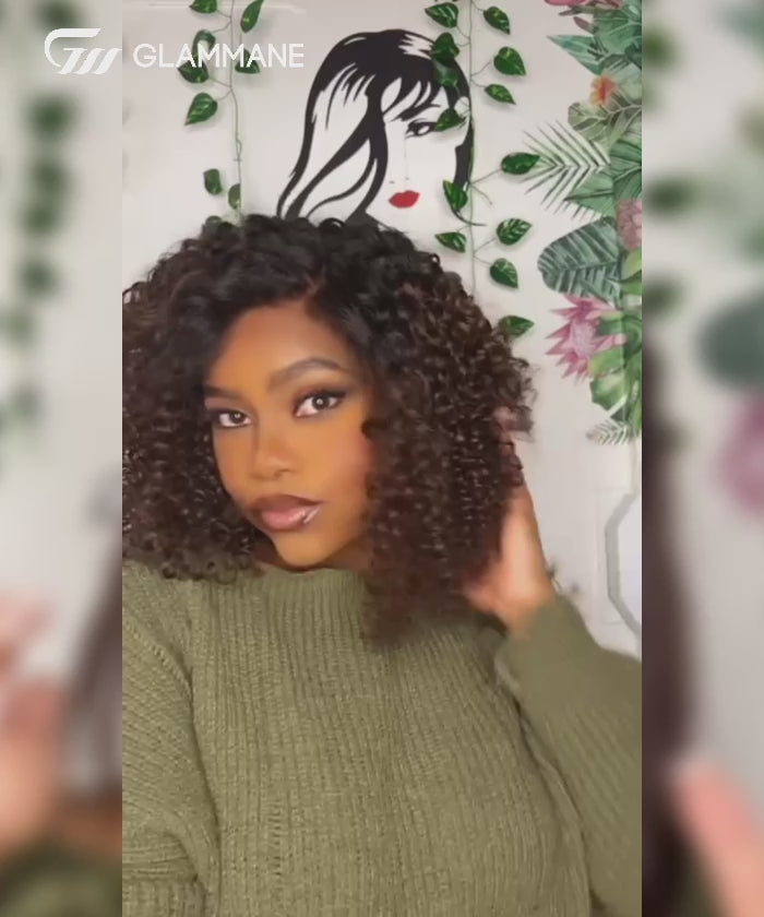 Perruque Carré Kinky Curly Ombre Chocolat - VIdeo